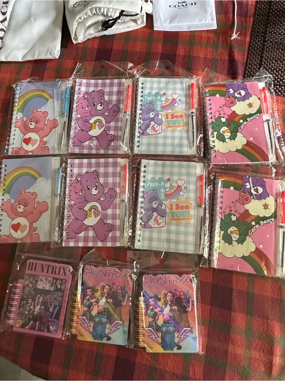 Care Bears and Huntryx spiral-bound notebooks